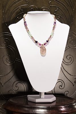 Fluorite and Rose Quartz